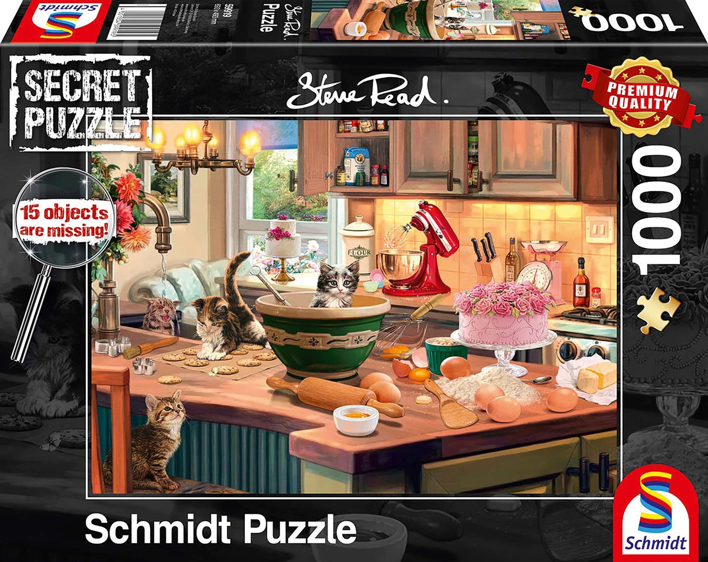 PUZZLE SECRET : 1000 PIÈCES SUR LA TABLE DE LA CUISINE