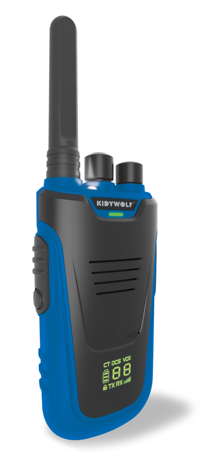 WALKIE-TALKIE MIT BLAUER/ROTER TASCHENLAMPE