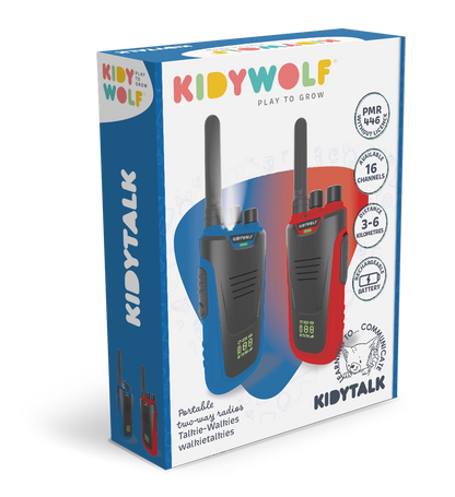 WALKIE-TALKIE MIT BLAUER/ROTER TASCHENLAMPE