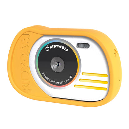 GELBE FOTOAPPARAT UND VIDEOCAMERA