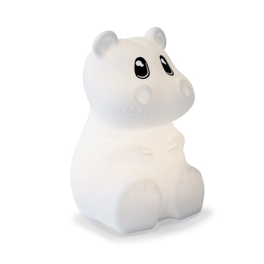 NACHTWACHTE MIT FARBWECHSEL, NILPFERD, 15 CM