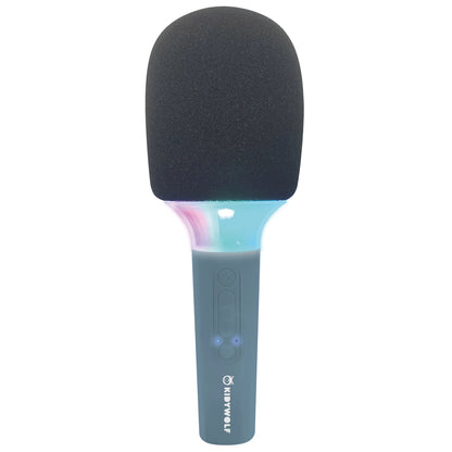MICROFONO BLUETOOTH CON LUCE BLU