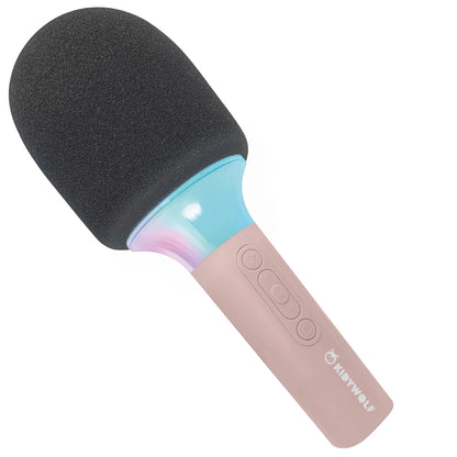BLUETOOTH-MIKROFON MIT LICHT, ROSA