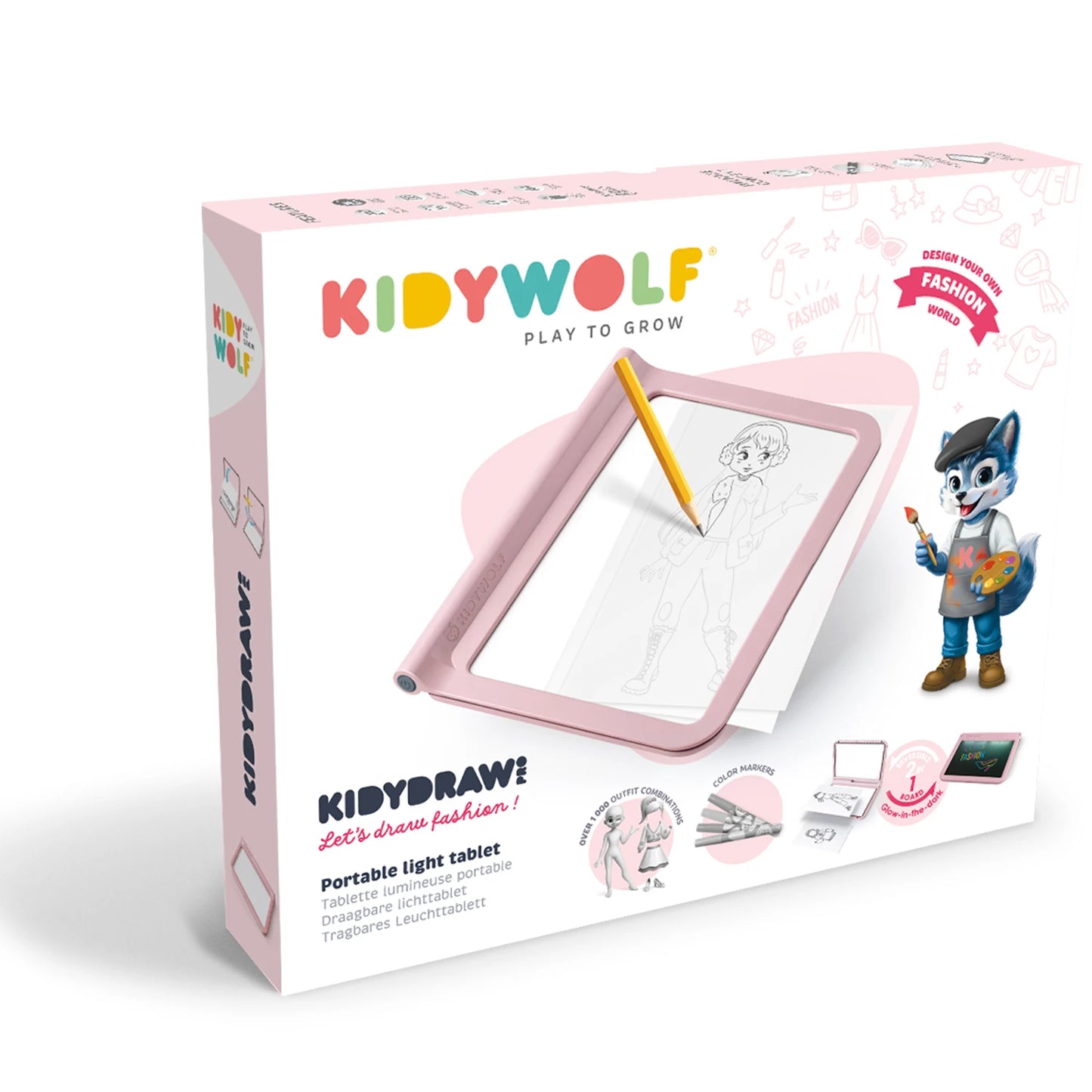 PANNELLO DI DESIGN ILLUMINATO, ROSA
