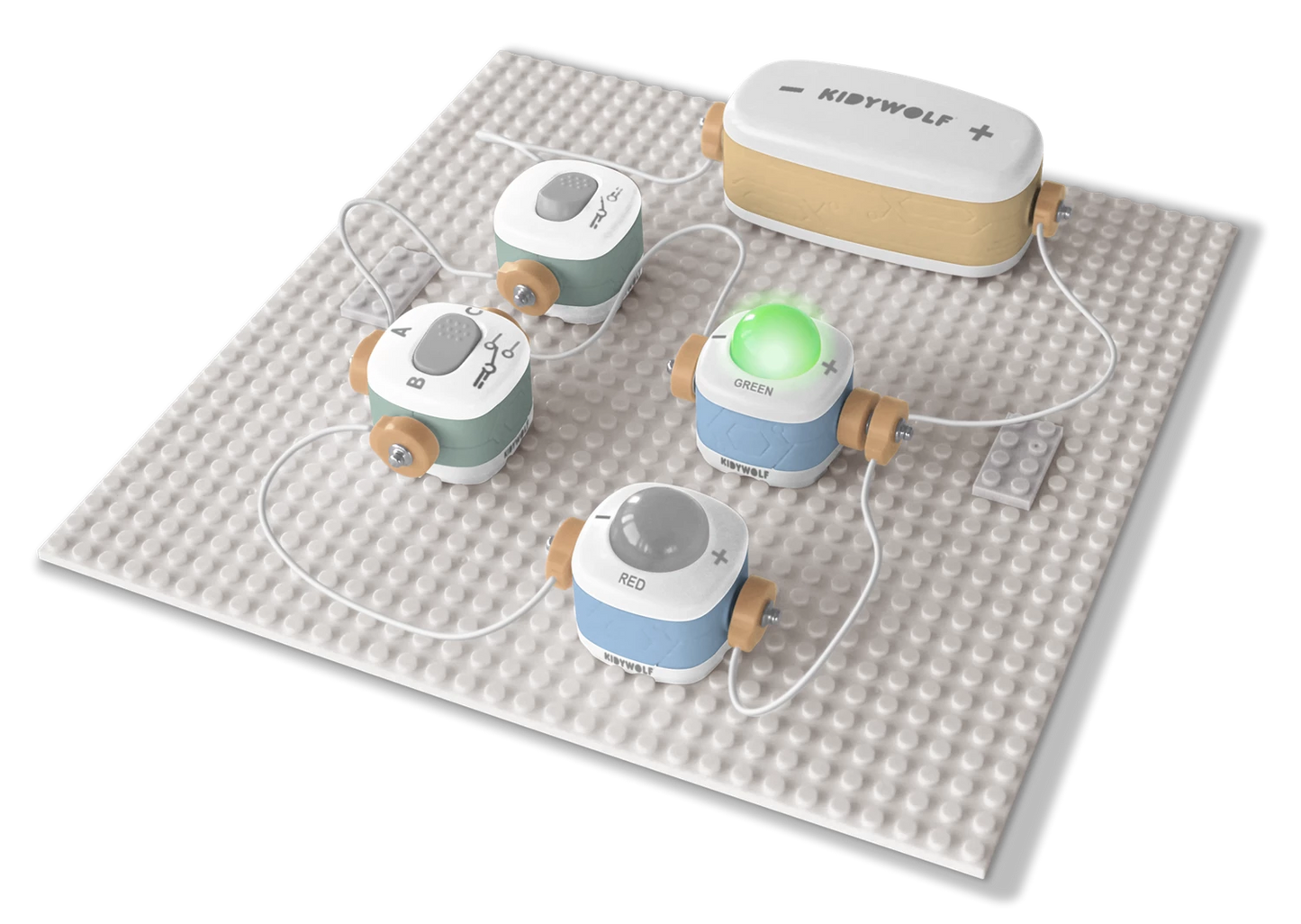 KIT PER ESPERIMENTI SULL'ELETTRICITÀ, 11 PEZZI.