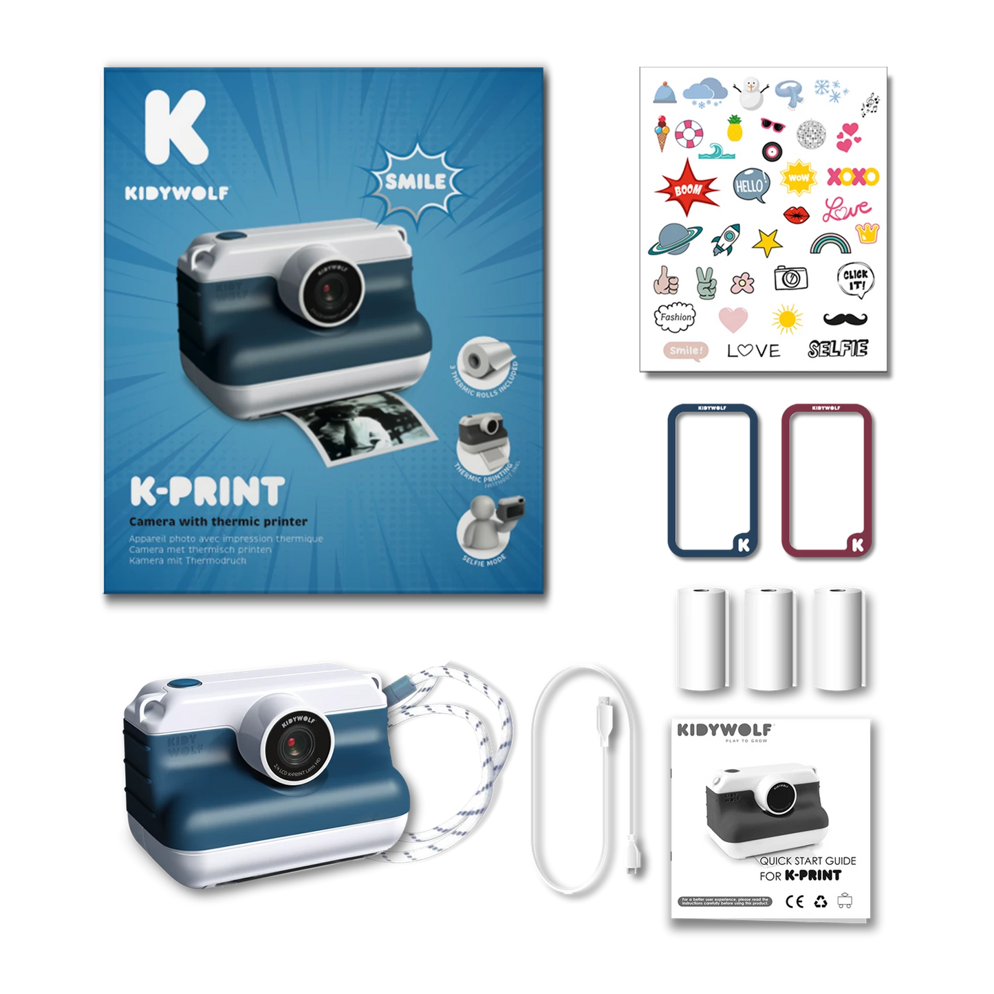 SOFORTBILD-KAMERA MIT SELFIE-FUNKTION, BLAU