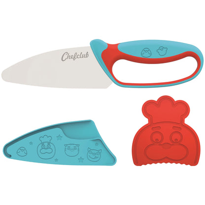 COUTEAU ENFANT, BLEU/ROUGE