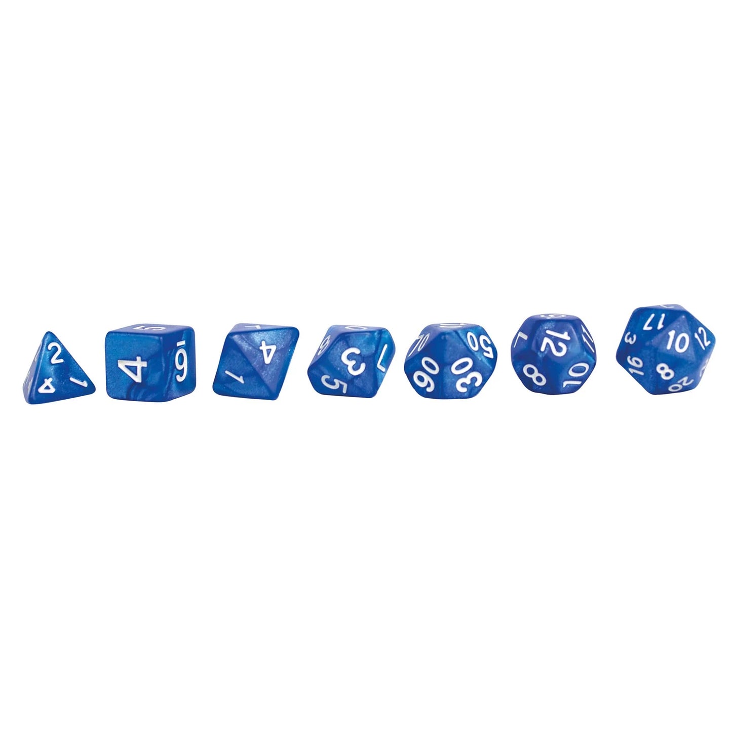 SET DE DÉS RPG MARBRÉS BLEUS