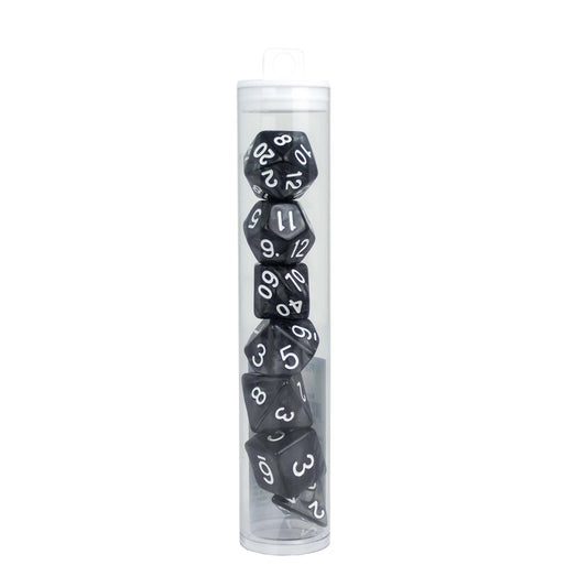 SET DI DADI RPG MARBLE, NERO