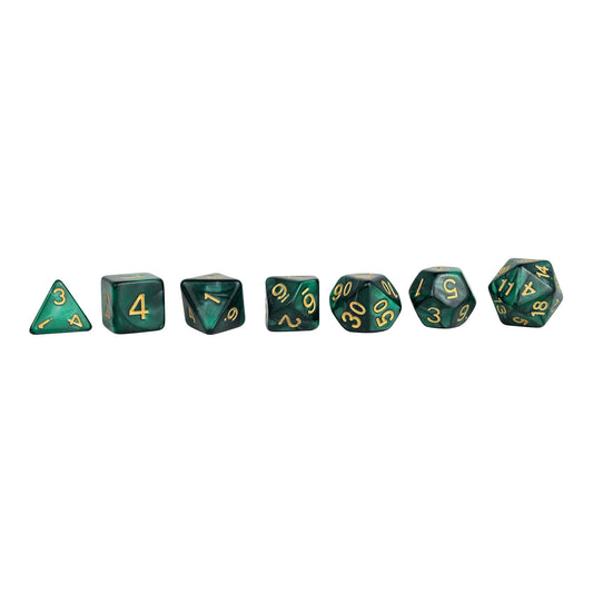 SET DI DADI RPG MARBLE VERDE