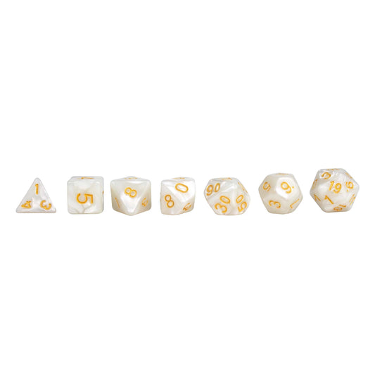 SET DI DADI RPG MARMO BIANCO