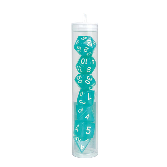 SET DI DADI RPG MOONSTONE TURCHESE