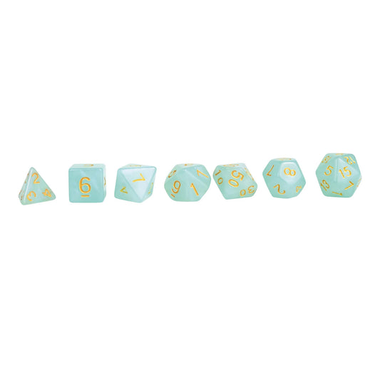 SET DI DADI RPG MOONSTONE VERDE GIADA