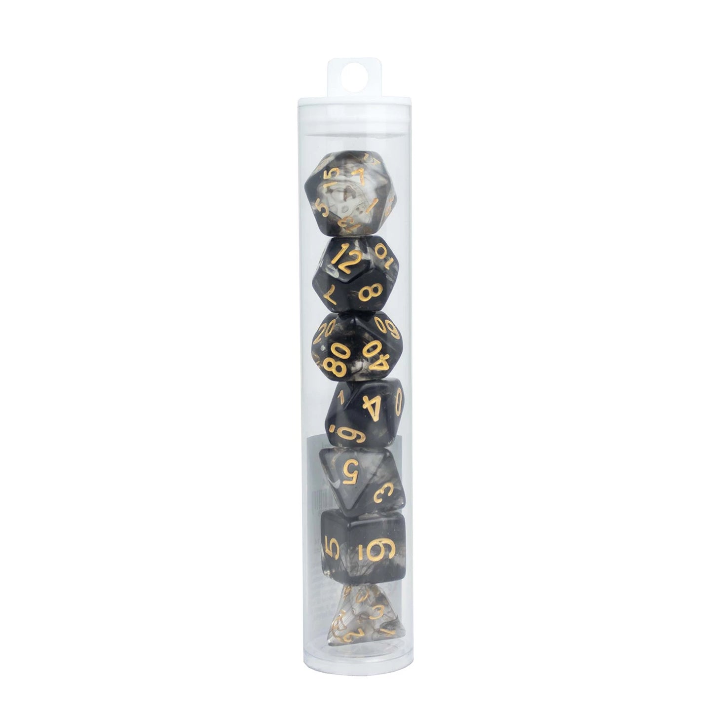 JEU DE DÉS JDR EN CRISTAL, NOIRS