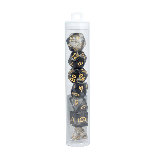 SET DI DADI RPG CRYSTAL, NERI