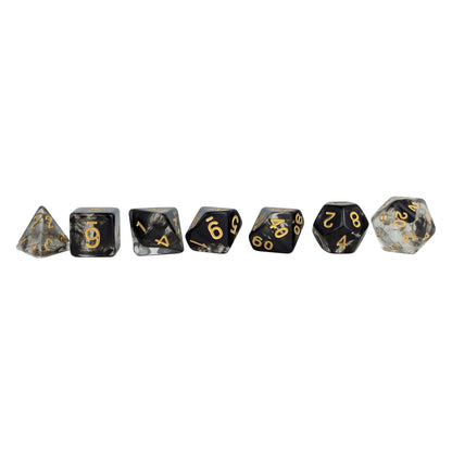 JEU DE DÉS JDR EN CRISTAL, NOIRS
