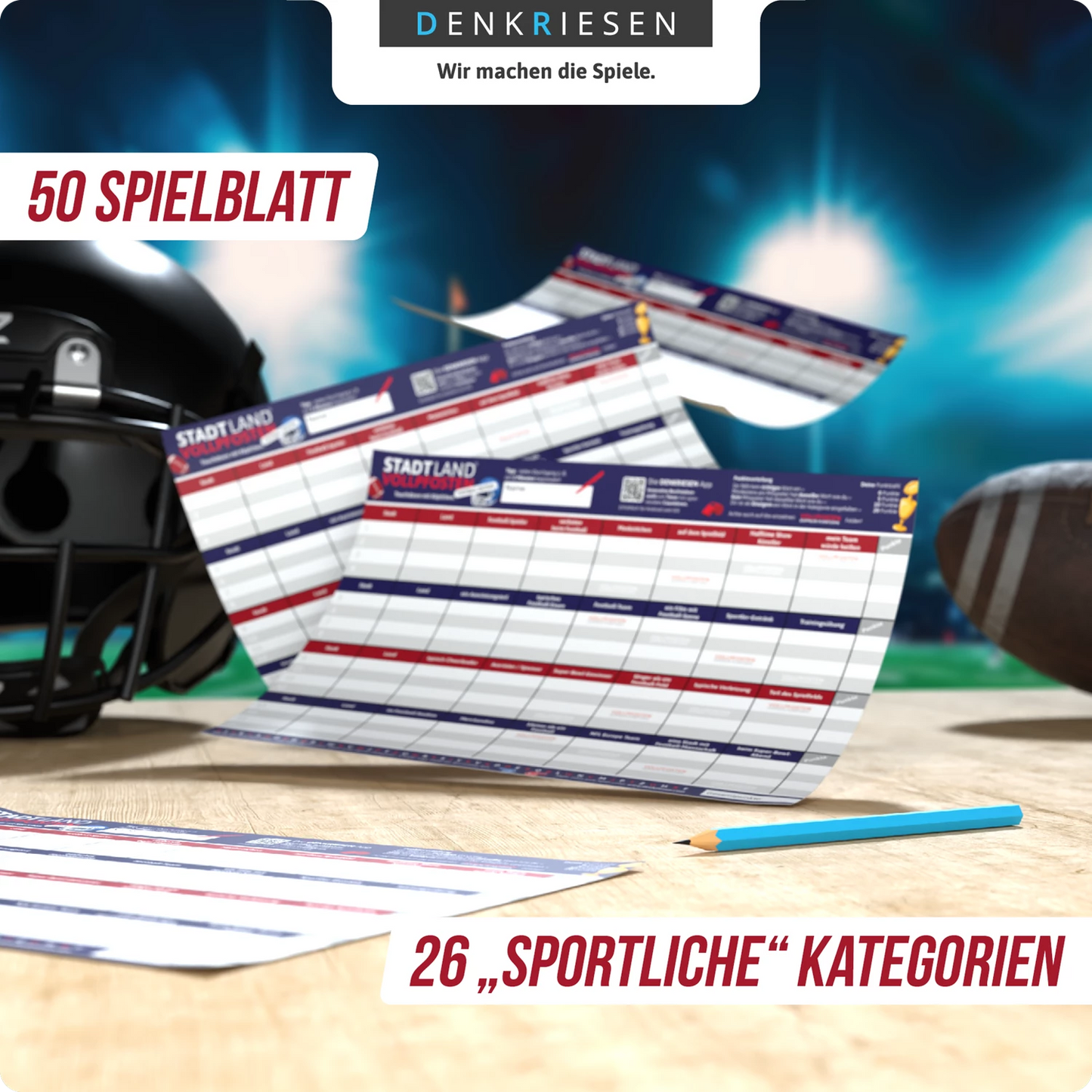 STADT LAND VOLLPFOSTEN - FUSSBALL-EDITION IM DIN A4-BLOCK (D)