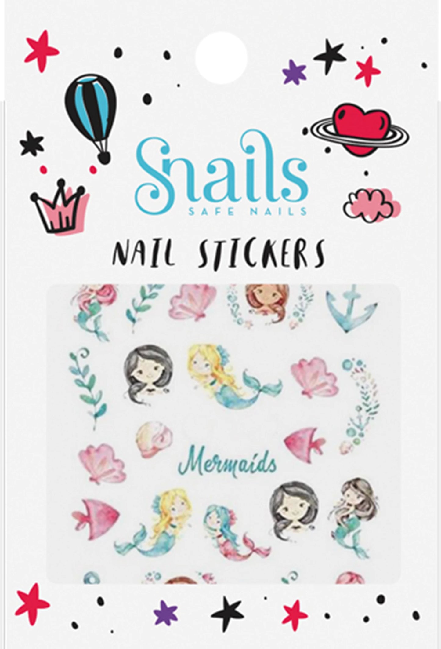 NAGELSTICKER MIT MEERJUNGFRAUEN-DESIGN