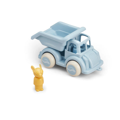 AUTOCARRO CON CASSONE RIBALTABILE CON 2 PERSONAGGI, 28 CM