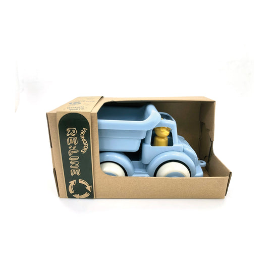 AUTOCARRO CON CASSONE RIBALTABILE CON 2 PERSONAGGI, 28 CM