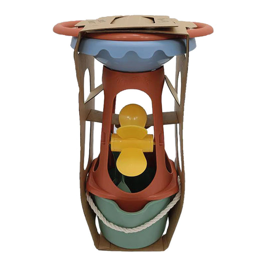 ENSEMBLE DE JOUETS DE PLAGE, 4 PIÈCES : MOULIN À EAU DE SABLE