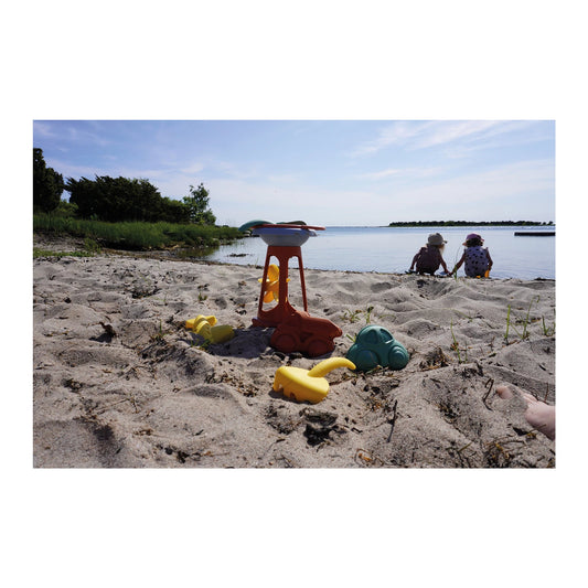 ENSEMBLE DE JOUETS DE PLAGE, 4 PIÈCES : MOULIN À EAU DE SABLE