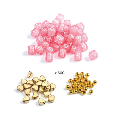 PERLES AVEC LETTRES DORÉES
