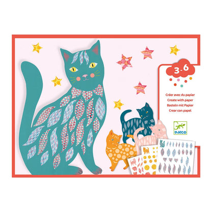 BRICOLAGES EN PAPIER AVEC DES CHATS