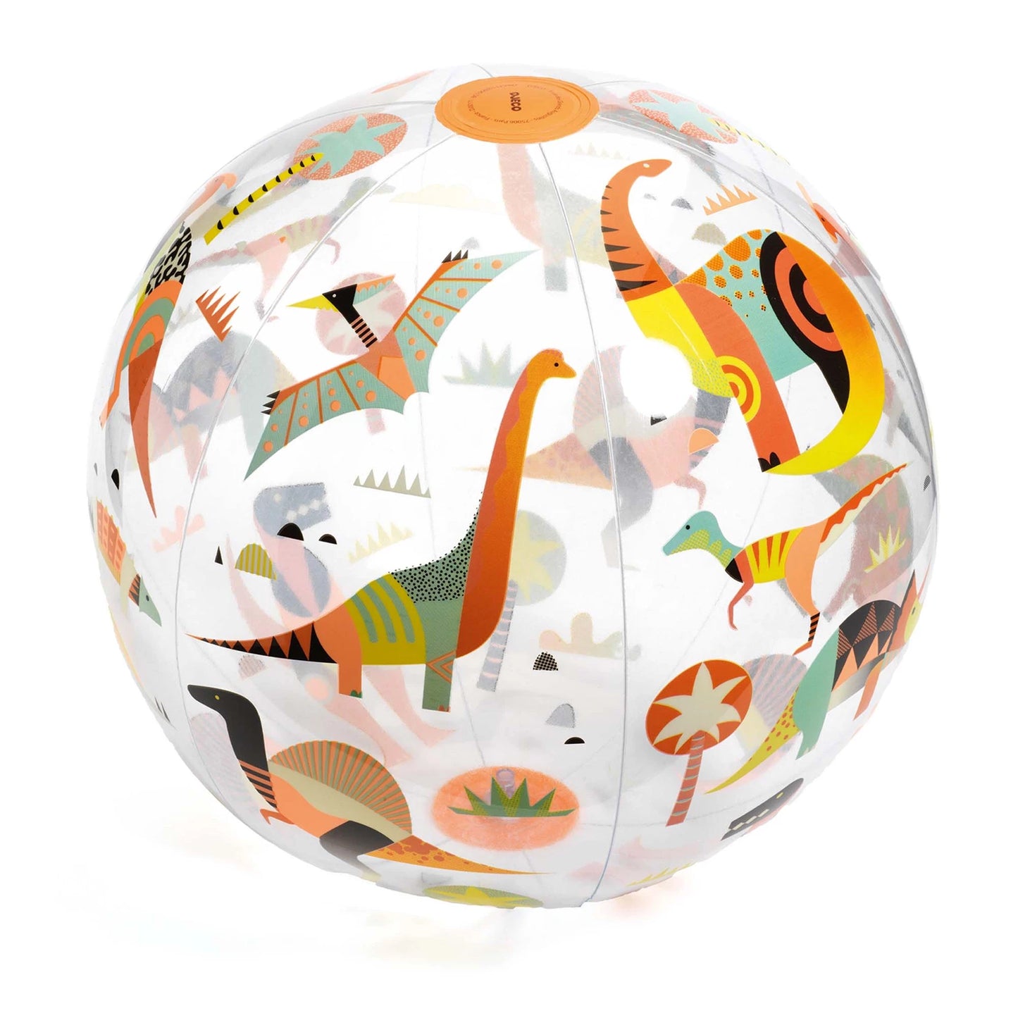 PALLA DINOSAURO Ø 35CM CON VERNICE FLUORESCENTE