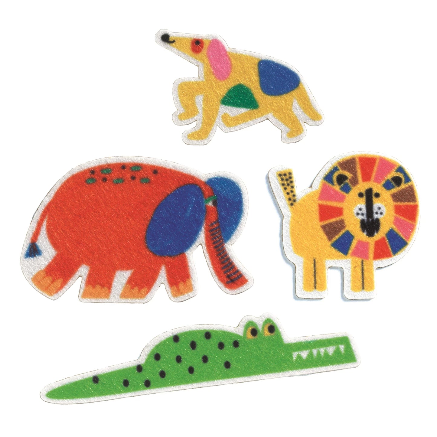 60 AUTOCOLLANTS EN FEUTRE EN FORME D'ANIMAUX