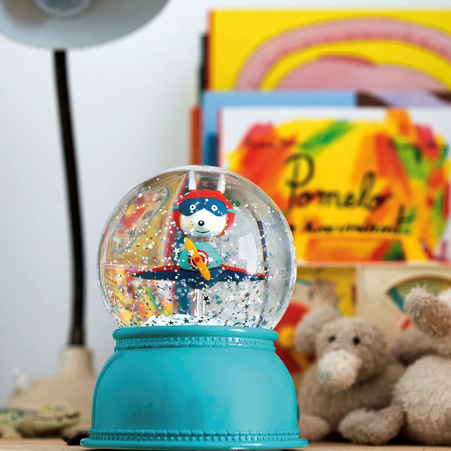 Flugzeug mit Nachtlicht