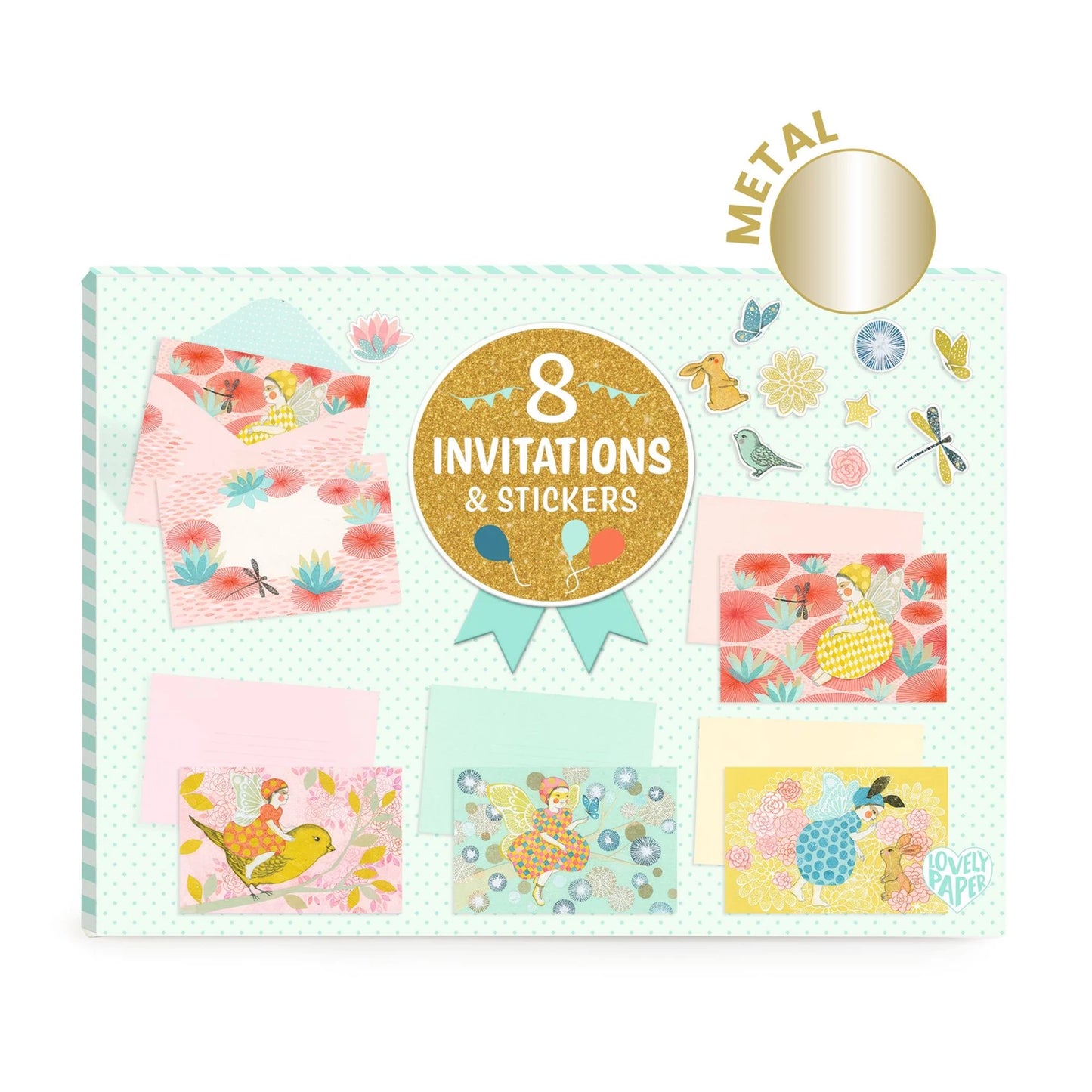 SET DE CARTES D'INVITATION : FÉES D'UN JOUR