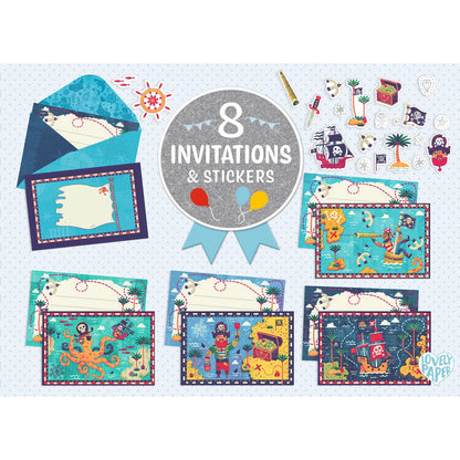 ENSEMBLE DE CARTES D'INVITATION : TOUT LE MONDE À BORD !