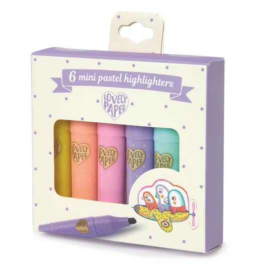6 Textmarker Pastell