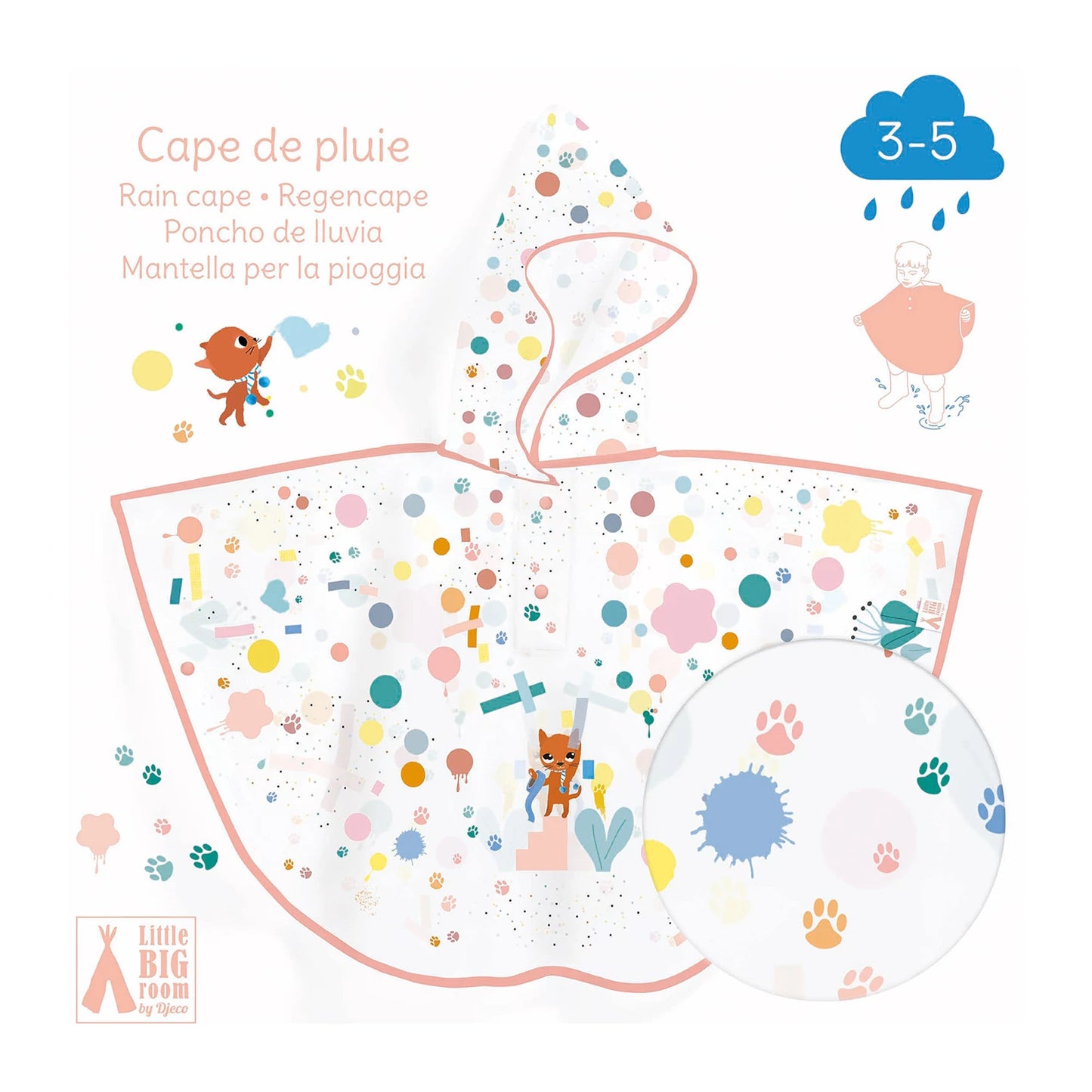 PONCHO ANTI-PLUIE POUR CHATS (80X46 CM)
