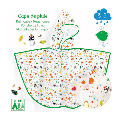 PONCHO DE PLUIE ANIMAUX DE LA FORÊT (80X46CM)