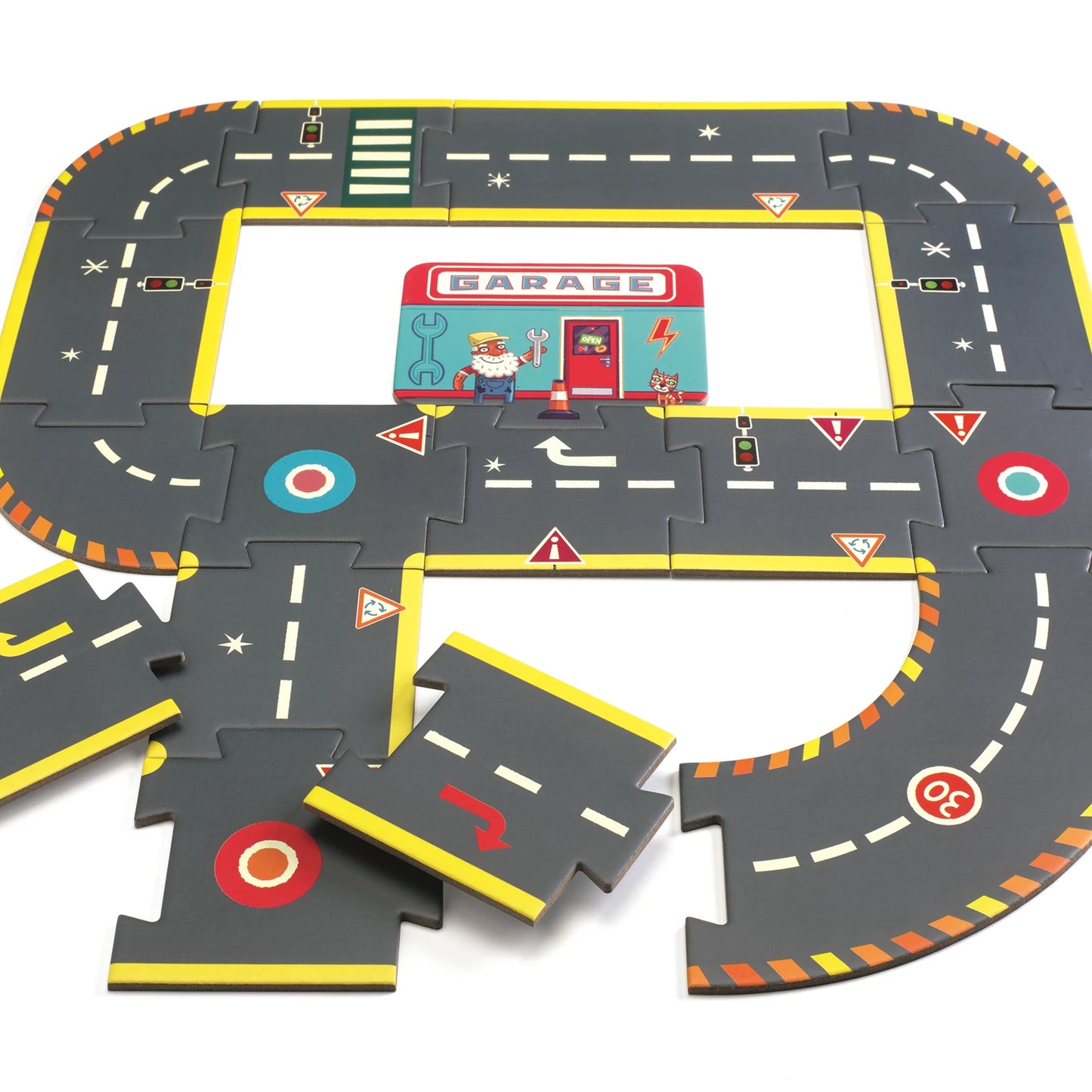 PUZZLE CIRCUIT DE COURSE CRAZY MOTORS, 26 PIÈCES