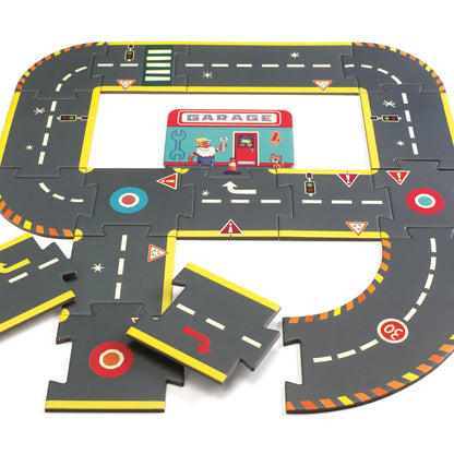 PUZZLE CIRCUIT DE COURSE CRAZY MOTORS, 26 PIÈCES
