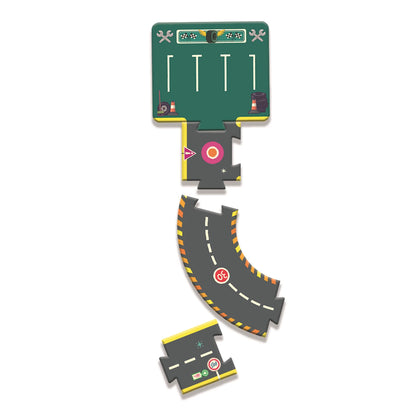 PUZZLE CIRCUIT DE COURSE CRAZY MOTORS, 26 PIÈCES