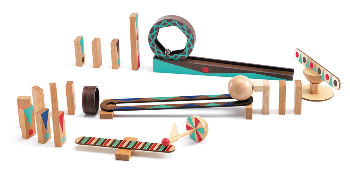 JEU DE RÉACTION EN CHAÎNE ZIG & GO, 28 PIÈCES