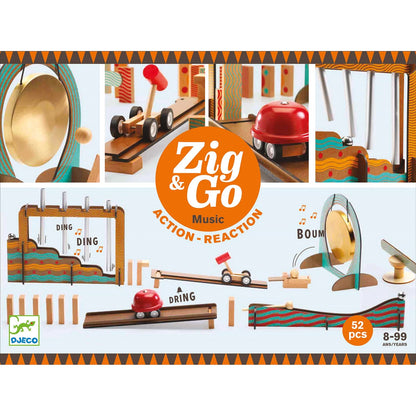GIOCO DI REAZIONE A CATENA ZIG & GO, 52 PEZZI