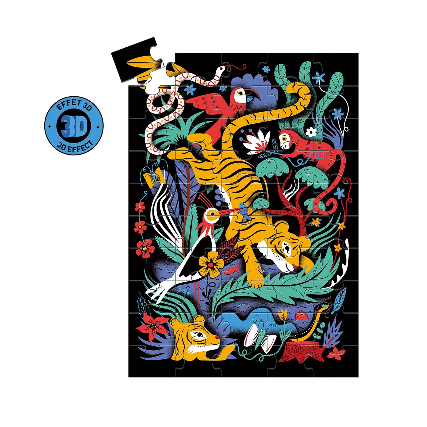 PUZZLE WIZZY TIGER LEAP 50 TEILE