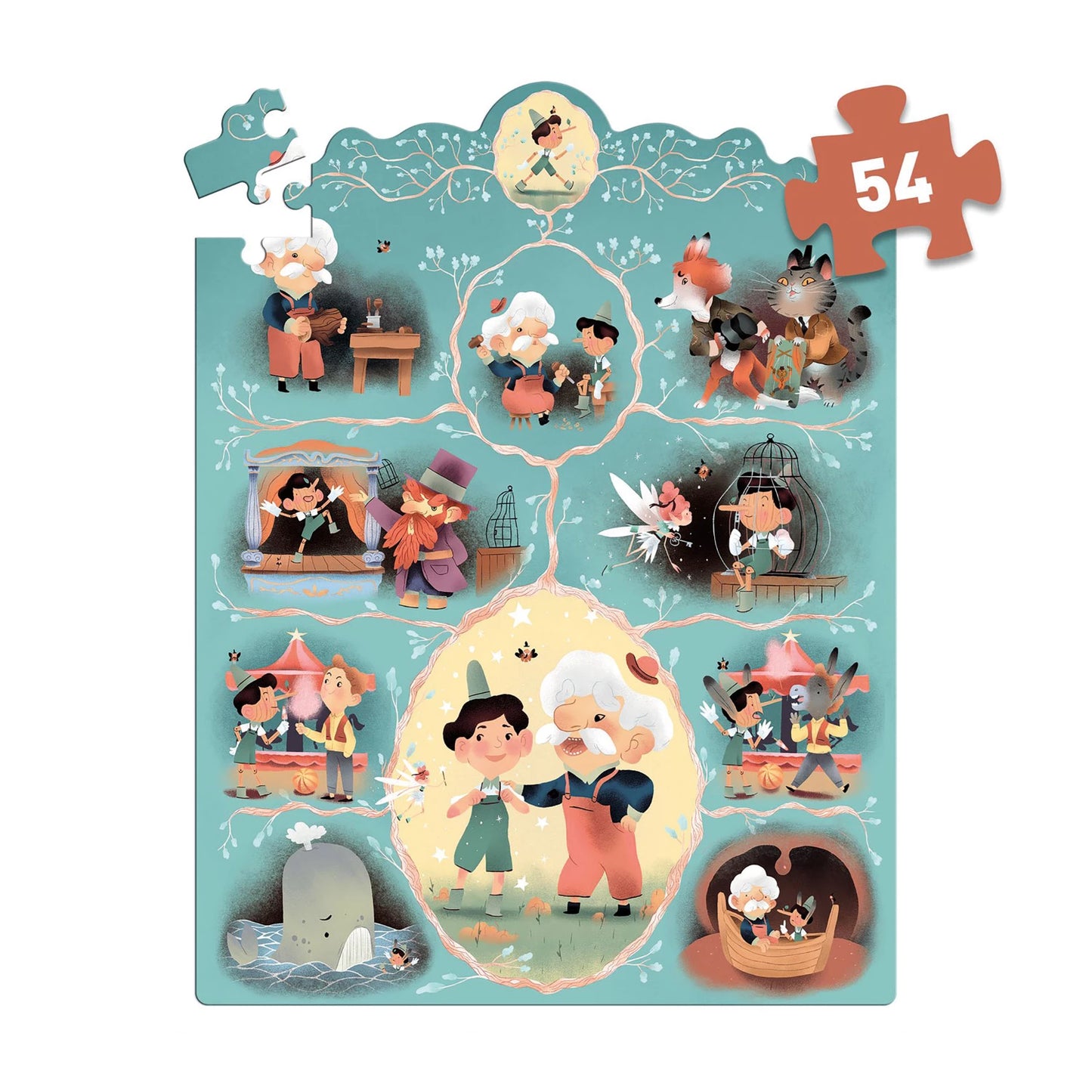PUZZLE PINOCCHIO-GESCHICHTE, 54 TEILE