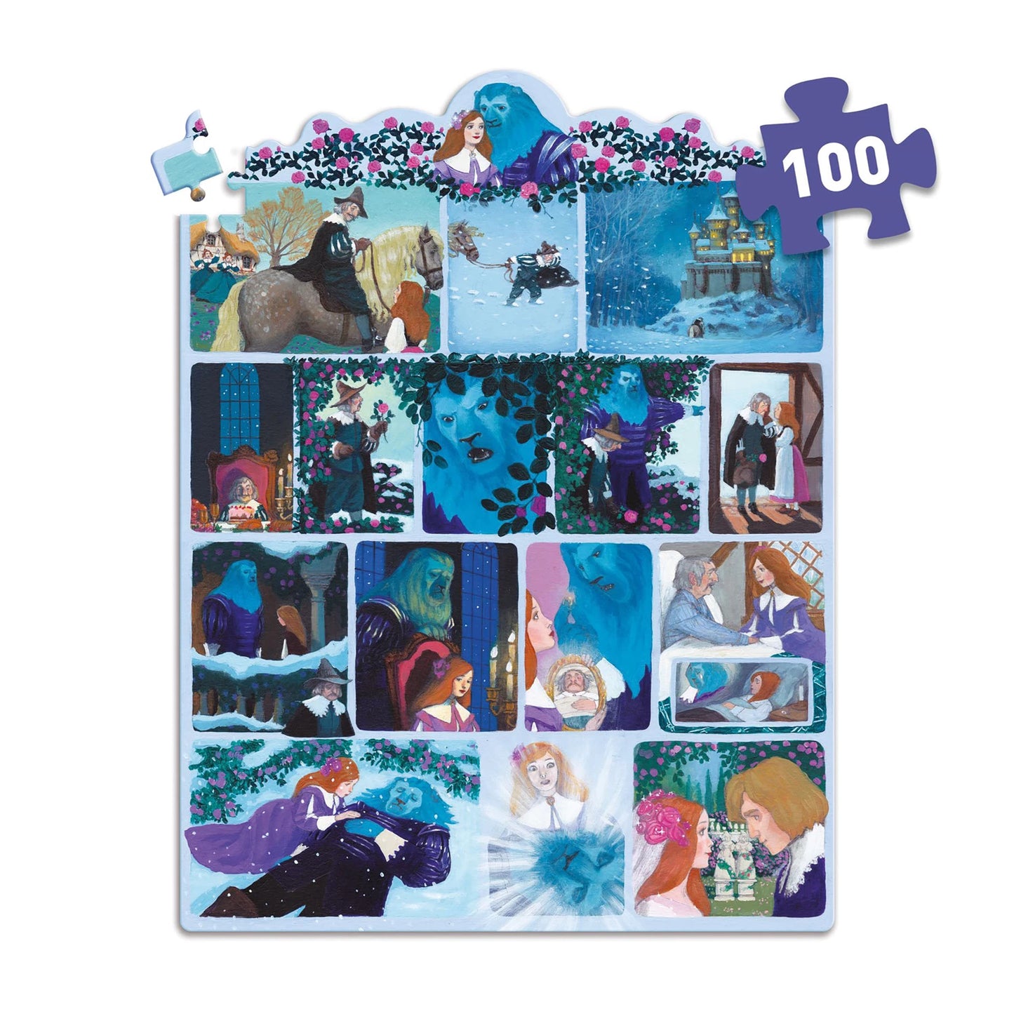 GESCHICHTEN-PUZZLE DIE SCHÖNE UND DAS BIEST 100 TEILE