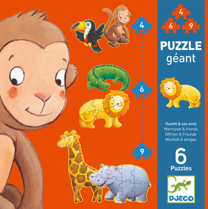 RIESENPUZZLE MURMELTIER UND FREUNDE 4/6/9 TEILE