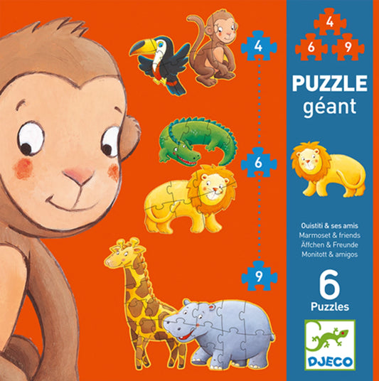 RIESENPUZZLE MURMELTIER UND FREUNDE 4/6/9 TEILE