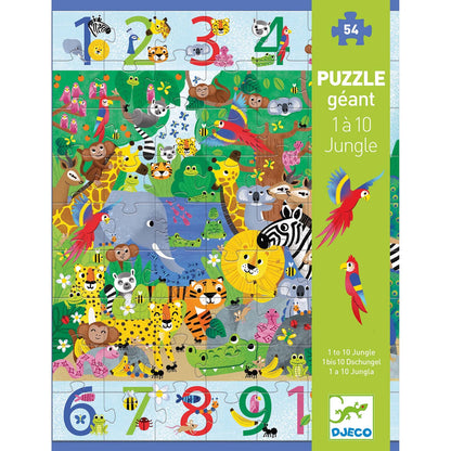 PUZZLE 1 BIS 10 DSCHUNGEL 54 TEILE