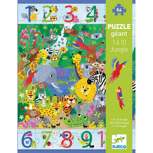 PUZZLE 1 BIS 10 DSCHUNGEL 54 TEILE