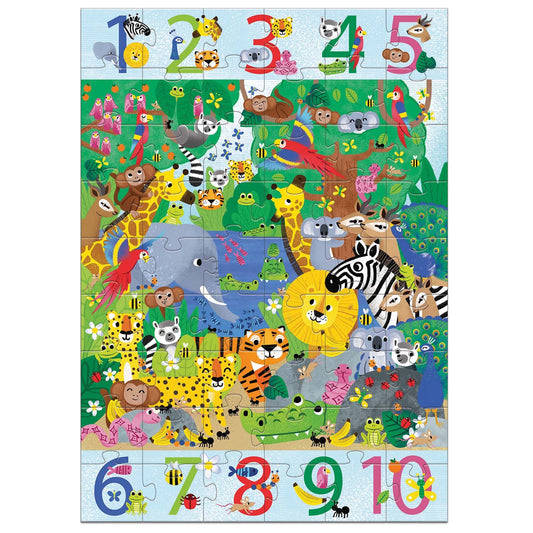 PUZZLE 1 BIS 10 DSCHUNGEL 54 TEILE