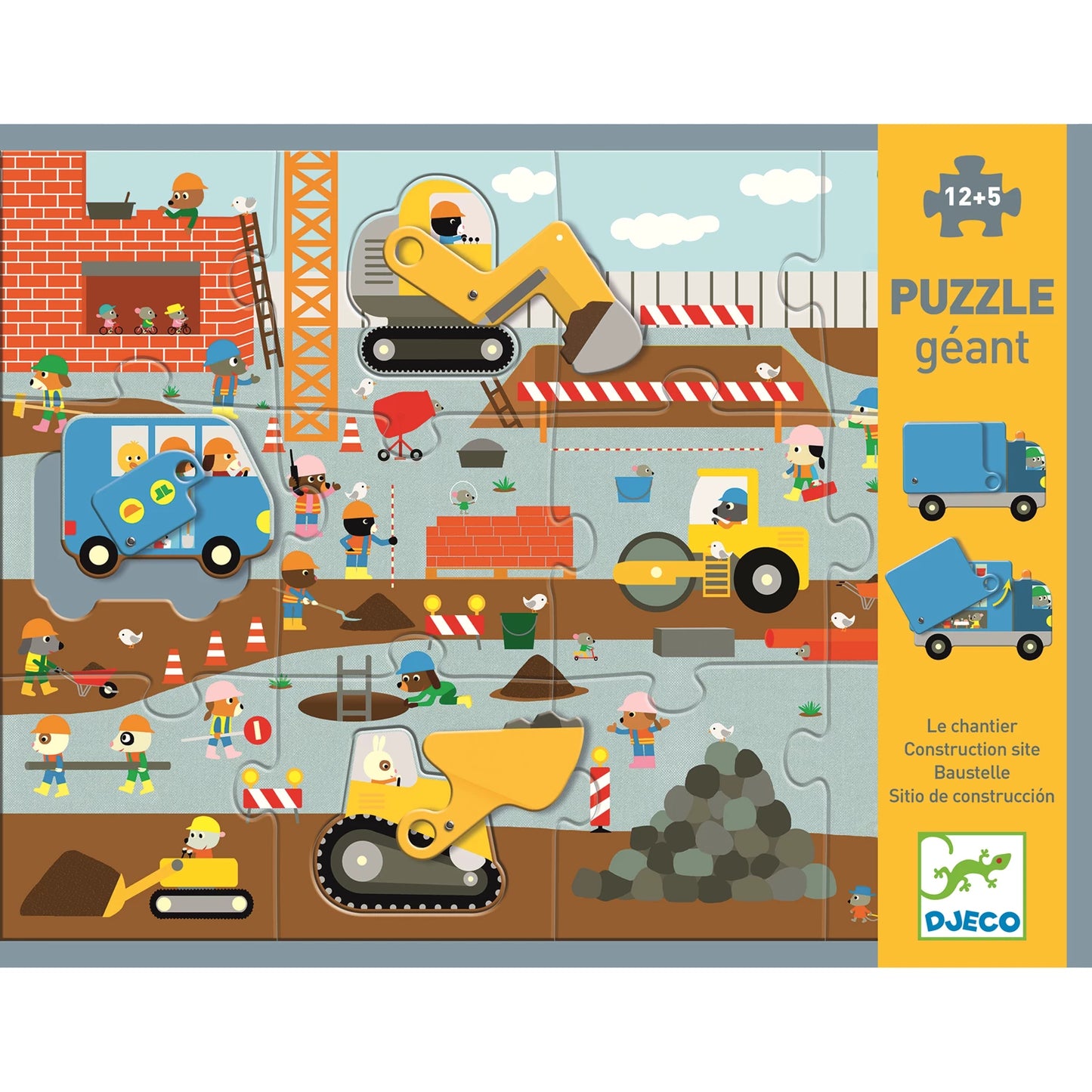 RIESENPUZZLE BAUSTELLE 17 TEILE